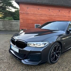 M성능 스타일 자동차 앞 범퍼 립 스플리터 BMW G30 G31 M-Sport Lci 5 시리즈 520i M550i 2021-23 튜닝