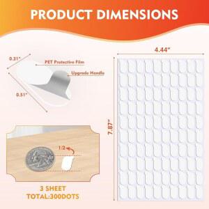 양면 접착 풍선 압정 도트 투명 방수 흔적 퍼티 파티 축제 그림 장식 벽걸이 공예 스티커 300개 포스터 방지 탈착식 장식용