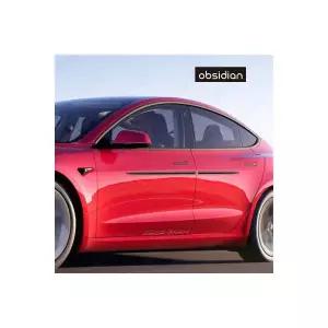 테슬라 모델3 부착형 도어가드 블랙 롱버전 1대분 순정품같은 피팅감 2278957 옵시디언 J