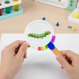원형 프러넬 렌즈 손잡이형 돋보기 만들기 3배율 확대경 식물 곤충 관찰 (1인용 3세트)