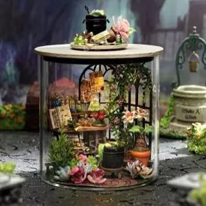 마법의 전시 유리 집 미니어처 DIY 만들기 피규어 제작