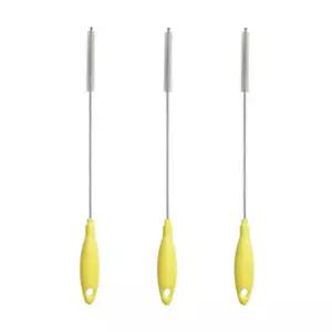 리에또 유아 젖꼭지 젖병솔 빨대 세척솔 옐로우 3P BNS