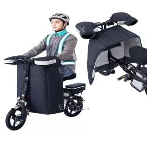 전기자전거 두꺼운 블랙 가림막 휴대용 방한 바람막이 겨울배달 라이딩 무릎 스크린