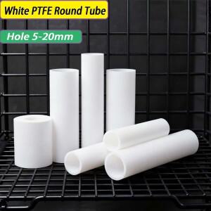 1개 화이트 PTFE 튜브 폴리테트라플루오로에틸렌 중공 막대 - 친환경 무독성 DIY 액세서리, 외경 10-25mm
