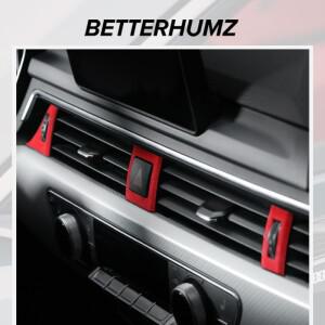 아우디 A4 B9 A5 2017-2024 알칸타라 소재 자동차 센터 콘솔 에어벤트 아울렛 트림 스티커 튜닝 카 인테리