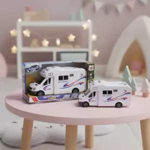 월드 캠핑카 미니카 장난감 다이캐스트 자동차 카라반 문열리는 불빛 후릭션 사운드 모형차
