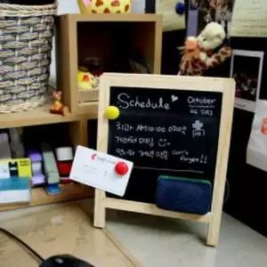 스탠드 미니 우드 양면 화이트보드 자석 칠판 세트