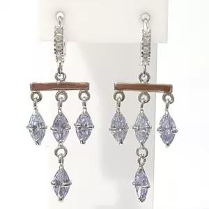 [블루케이] 실버925 자수정 합성석 귀걸이 211004-01n