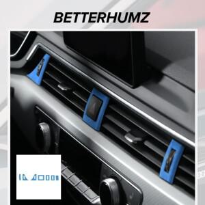 알칸타라 소재 아우디 A4 B9 A5 2017-2024 센터 콘솔 에어 아웃렛 벤트 트림 스티커 튜닝 데코 자동차 인테