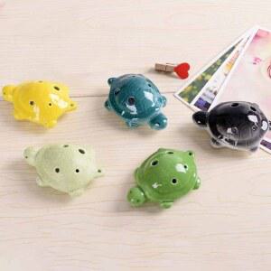 그라데이션 컬러 세라믹 작은 AC 도자기 플루트 거북이 알토