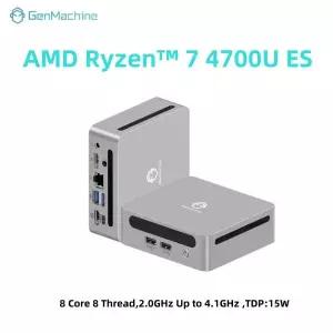 젠머신 AMD 라이젠 7 4700U ES 윈도우 11 8코어 8스레드 4.1GHz 15W 미니 PC DDR4 WIFI6 RTL8852, BT5.2 데