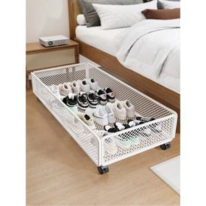 침대밑수납함 침대 수납함 플랫 서랍형 가정용 바퀴 달린 신발 정리함 금속 재질