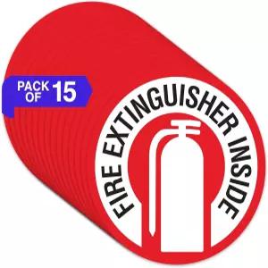 15개의 소화기 내부 스티커 3개의 3인치 비닐 표지판 자외선 차단 사업용