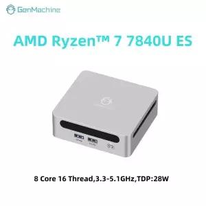 젠머신 AMD 라이젠 7 7840U ES 미니 PC 컴퓨터 8코어 16스레드, 3.3-5.1GHz, TDP:28W 24G 6400Mhz WIFI