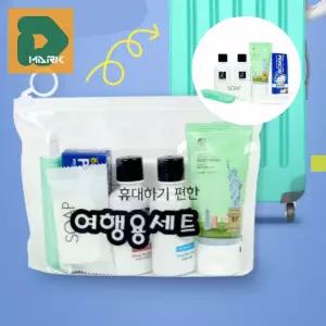 휴대용 여행용세트 3개 샴푸 여행 세안 칫솔 포함 바디워시 세트 캠핑 출장 7종 도구 세면 치약 린스 구성