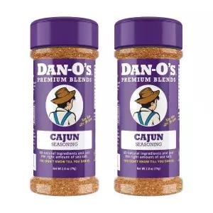 댄오의 케이준 조미료 2.8온스 병 2팩 검보 잠발라야 새우 닭고기 등을 위한 매운 양념 무설탕 제로 칼로리