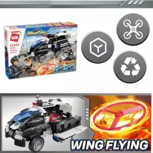 조립완구 경찰 특공대 오토바이 윙 플라잉 블럭 조립
