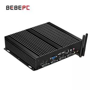 BEBEPC 산업용 팬리스 미니 컴퓨터 4 COM Intel Core i5-3317U Windows XP/10 PC 4*RS232 WiFi 8*USB Ubunt