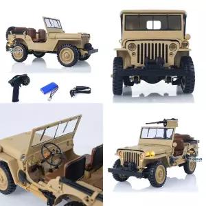 호환 토이즈 HG 114 2.4GHZ 오픈탑 무선 조종 군용차 HG4 58 RC 오프로드 차량 4륜구동 전투 모델 2단 변속