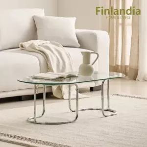 핀란디아 디아노 1000 타원형 강화유리 거실 소파 테이블 [착불]