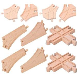 IOFFERSUPER 10피스 주요 트랙 모든 트랙 호환 스위치 기차 브랜드와 나무 세트 가능 크로스 곡선형