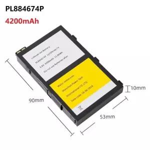 T80 Express PL용 4200mAh 배터리 884674 P 휴대용 단말기 패드 데이터 수집기