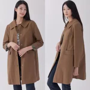 지센 여성 봄가을 와이드카라 A라인 롱 코트 LCCAO926