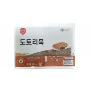 이츠웰 도토리묵 3kg 냉장 샐러드 반찬 업소용 도토리묵