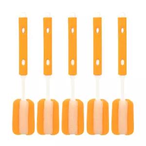 락앤락_길이조절 물병 세척솔 젖병솔 오렌지 x 5개