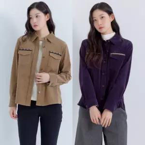 지센 [25FW] 여성 피어로즈 코듀로이 보헤미안 셔츠 LCWSP992