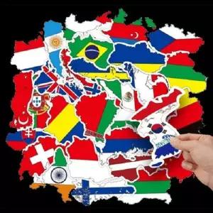 매직북스 세계여러나라 지도 스티커 (북아트 옵션) 1212648