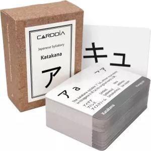 일본어 강의 계획서 - 가타카나 플래시 카드(획순 다이어그램 및 예제 단어 포함) 표준 플레이 카드 크기