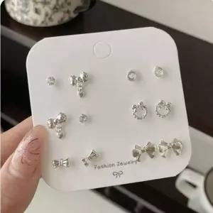 일주일 귀걸이 세트 작은사이즈 귀걸이 귓볼 포인트 실버톤연출