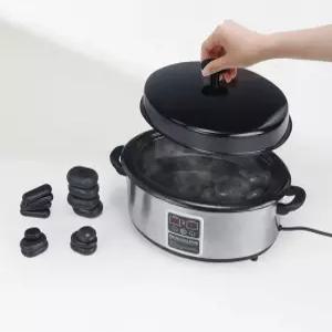 핫스톤 워머 마사지 히터 냄비 찜질 보온기 5.7L 중간플러그240V