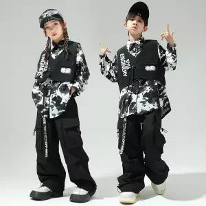 댄스복 방송 아이돌 무대 의상 발표회패션 힙합 의류streetwear 캐주얼 카고 자켓 재킷 바지 세트 tracksui