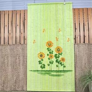 거실 직사광선 차단 통풍형 90 x 180 대나무 자동문발 여름인테리어 옥상텃밭 베란다가림막 차광 시원한