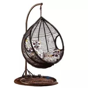 펜션 둥지의자 라탄 그네 행잉체어 1인용 흔들 테라스