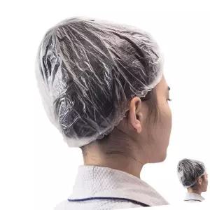 헤어비닐캡 투명 일회용 염색 비닐 헤어캡 위생모자 샤워캡 100매