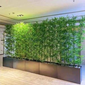 인조 대나무 실내 장식 조경 식물 대나무2종 받침대2 1미터 녹색 파티션 울타리