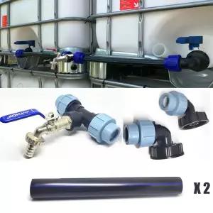 호환 IBC 탱크 어댑터 S60X6 IBC 컨테이너 IBC 탱크 어댑터 커넥터 시스템 IBC 탱크 피팅 엘보 티 커넥터