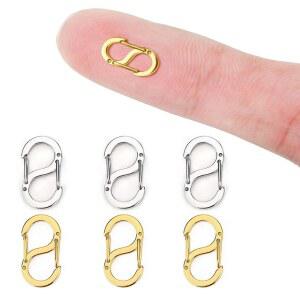 6개의 더블 오프닝 랍스터 걸쇠, 쇼텐더 걸쇠 목걸이 및 잠금 스테인리스 스틸 주얼리 제작용 팔찌 클립, 9mm x 16mm