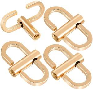 Deozu 4개 체인 스트랩 단축기, 합금 목걸이 조절기, 골드 걸쇠, 지갑, 가방, 핸드백용 어깨 스냅 클립 버클