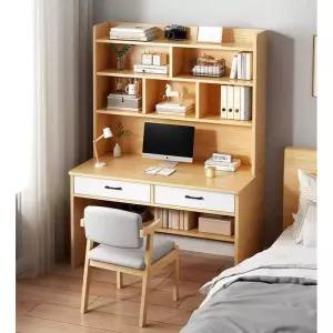 책장 책상 미니 소형 원룸 좁은 책상세트 책꽂이 전면 70x50x180cm 화이트