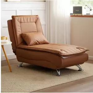 라운지 자동 침대 소형 (175x70) 브라운 각도조절 1인 고양이 보조 접이식침대