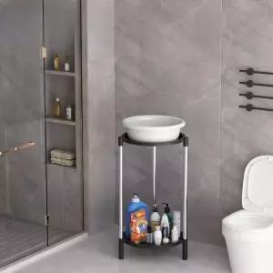 스탠드세면대 거치대 화장실 블랙 세수대 세숫대야 받침대