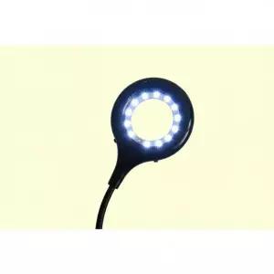 USB 18LED 원형 블랙 독서등 스탠드형 집게 자바라 보조조명