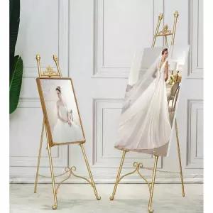 전시용 이젤 웨딩 돌사진 높이 액자 고품질 입간판 결혼 골드 120cm 받침대