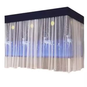 방한 방충 실내텐트 침대위 암막 캐노피 보온 커텐형