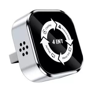 호환 4In1 무선 카플레이 어댑터 에어플레이미러 링크안드로이드 오토카플레이 AI USB 동글 유선 카플레이