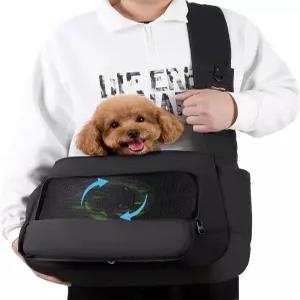 반려동물 슬링 캐리어 10~22파운드 크기의 대형견/고양이 조절 가능한 부드러운 패딩 숄더 스트랩 반려견